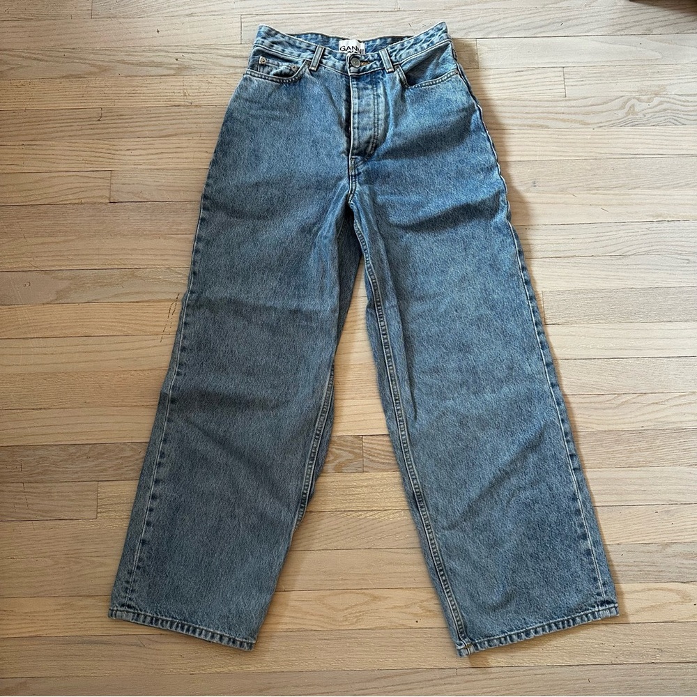 Ganni high waisted baggy jeans